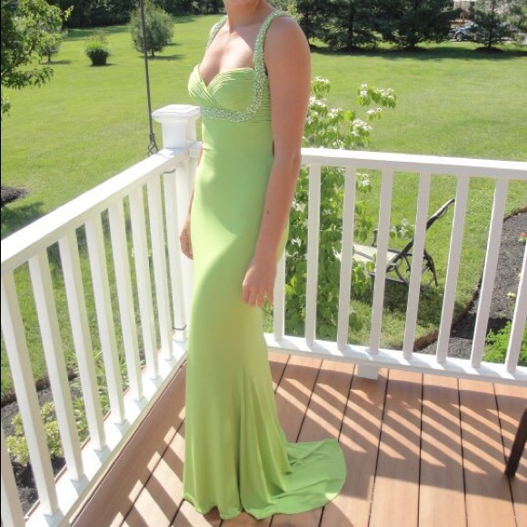 Jovani Dresses & Skirts - Jovani Lime Green Prom Dress